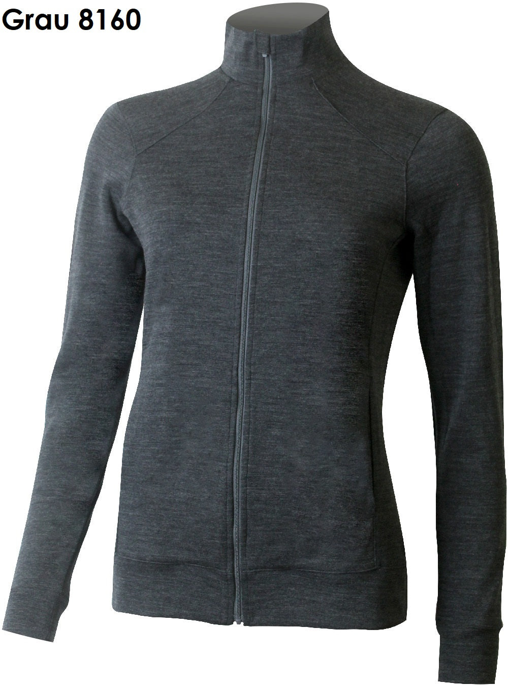 LASTING ALMA Damen-Langarmjacke aus Merino Wollmischung mit Reißverschluss