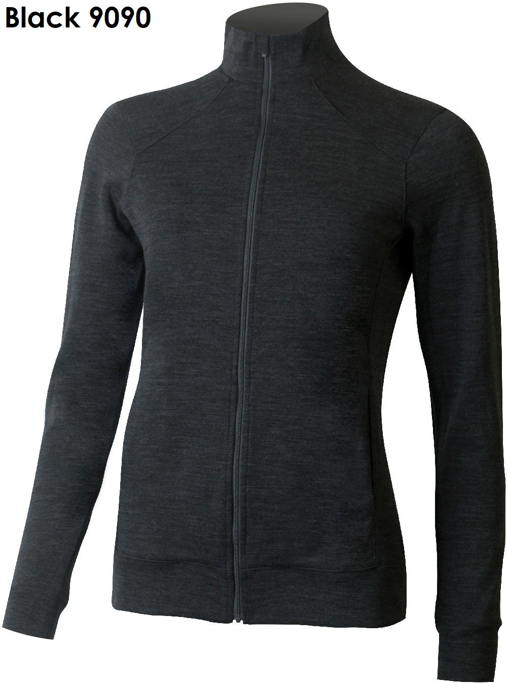 LASTING ALMA Damen-Langarmjacke aus Merino Wollmischung mit Reißverschluss