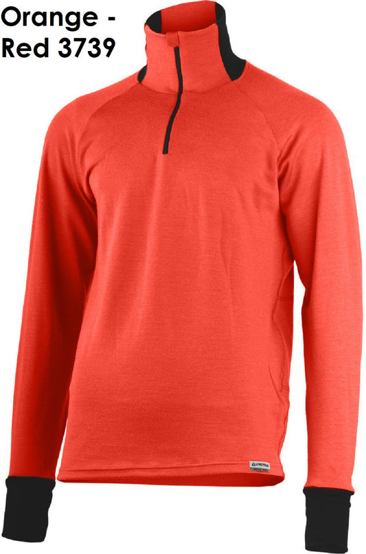 LASTING LEO 100 % Merinowolle Sweatshirt ¼ Zip Herren