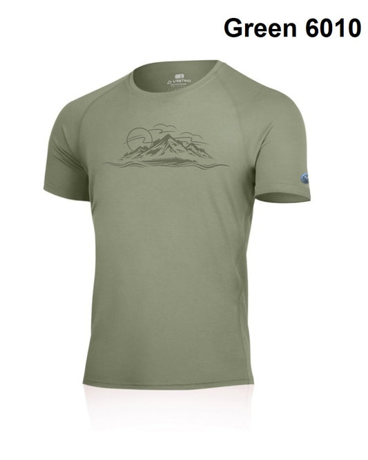 LASTING LIVIO 100 % Merinowolle T-Shirt mit Print Herren