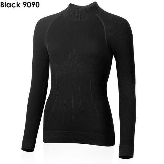 LASTING WALISA Damen Merino Langarmsweater schwarz