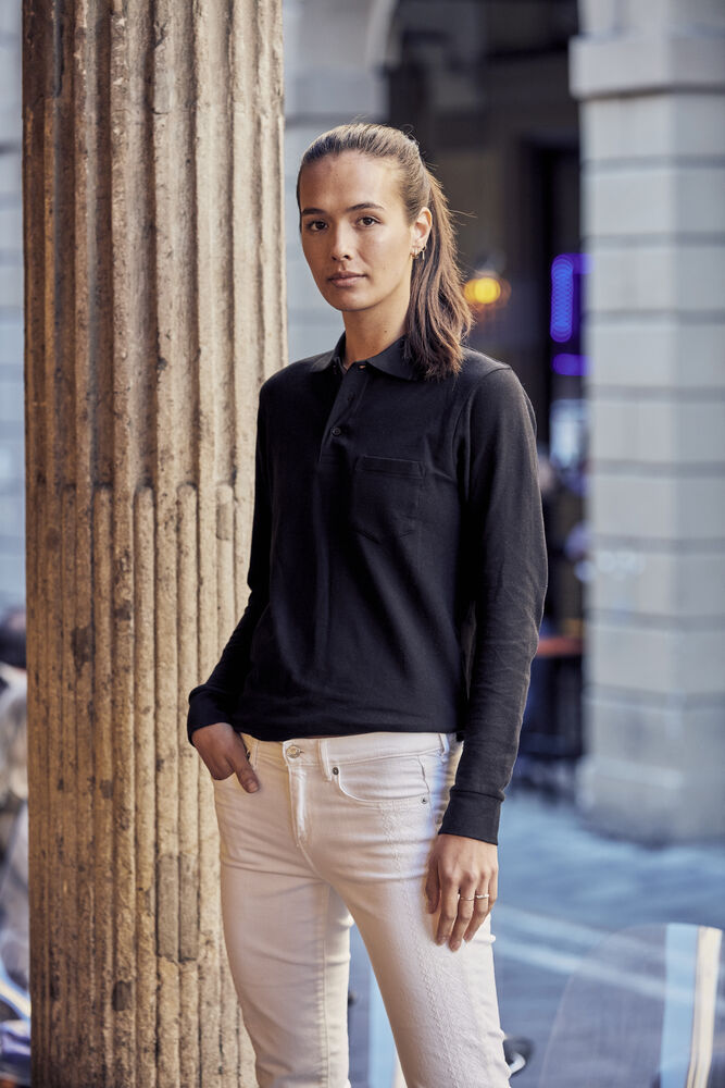 CLIQUE Basic Polo Heren Polo Shirt met Lange Mouwen en Zak