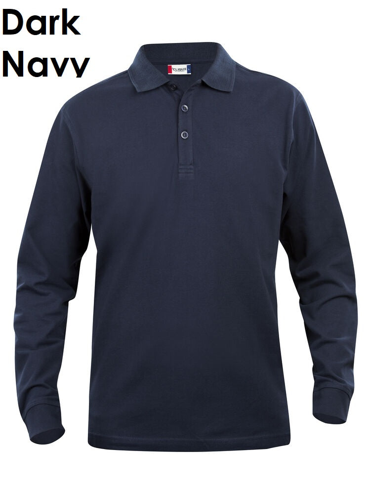 Clique Classic Lincoln Polo Poloshirt met lange mouwen voor heren