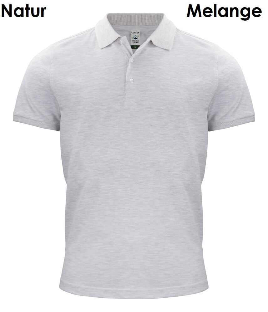 Clique Classic OC Polo 100% biologisch katoenen poloshirt met korte mouwen voor heren