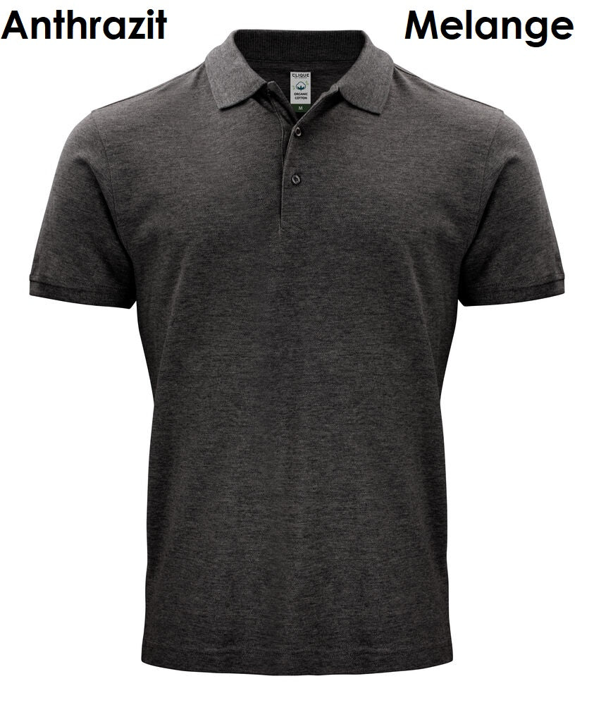 Clique Classic OC Polo 100% biologisch katoenen poloshirt met korte mouwen voor heren