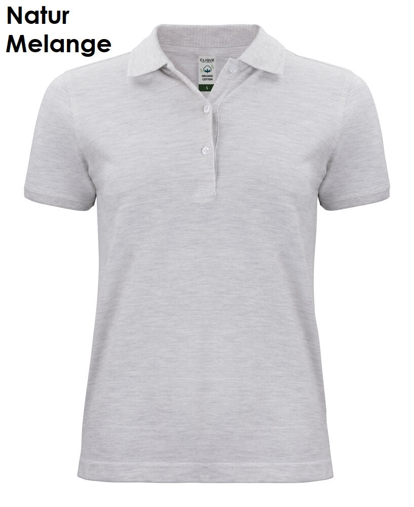 Clique Classic OC Polo 100% biologisch katoenen poloshirt met korte mouwen voor dames