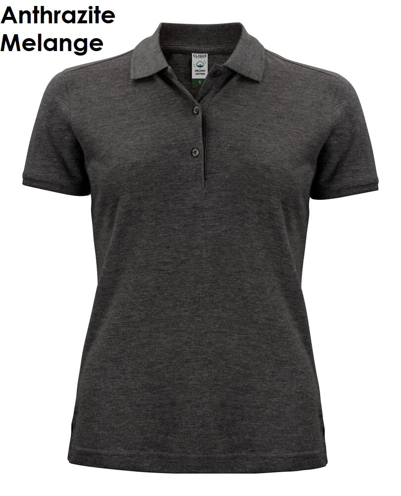 Clique Classic OC Polo 100% biologisch katoenen poloshirt met korte mouwen voor dames
