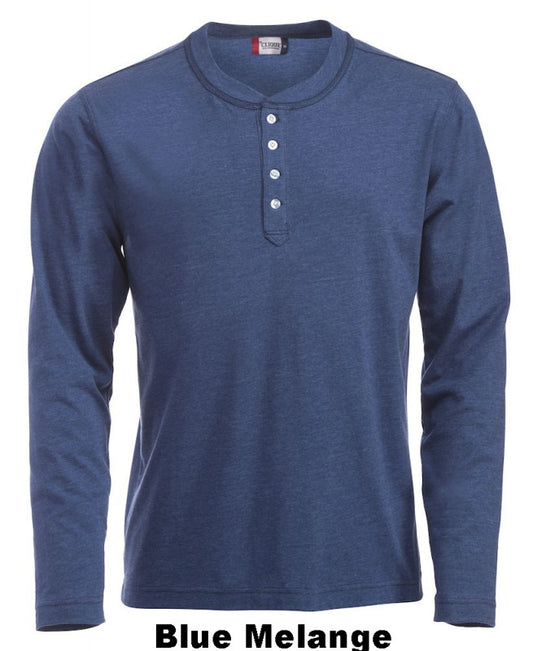 CLIQUE ORLANDO T-shirt met lange mouwen en knoopsluiting voor heren