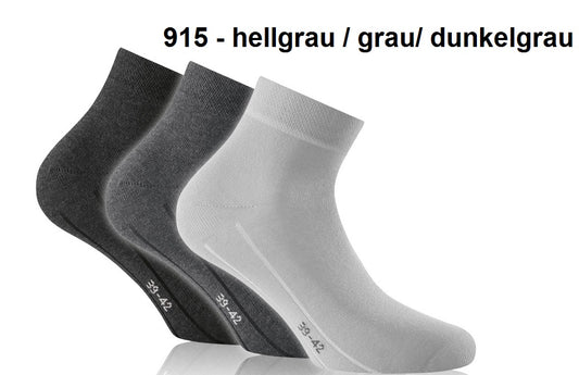 Rohner Basic Herren Unisex Socken  Sneaker Plus 3 Paar