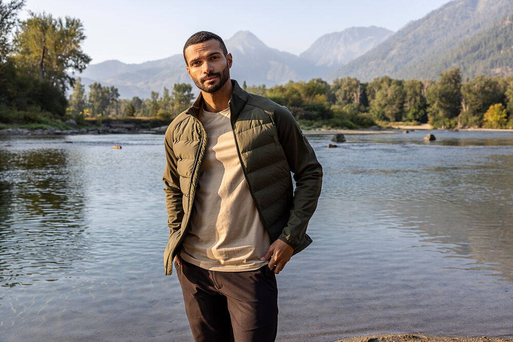 CUTTER &amp; BUCK Wenatchee Jacket Heren Gewatteerde Jas met Capuchon