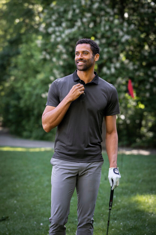 Cutter &amp; Buck Virtue Polo Stripes Men Polo Shirt Men