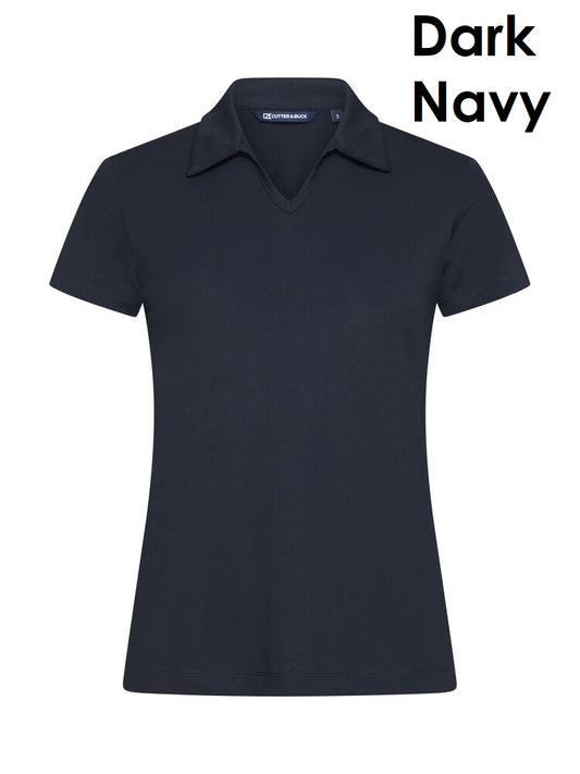 Cutter &amp; Buck Virtue Polo V-hals damespoloshirt zonder knopen