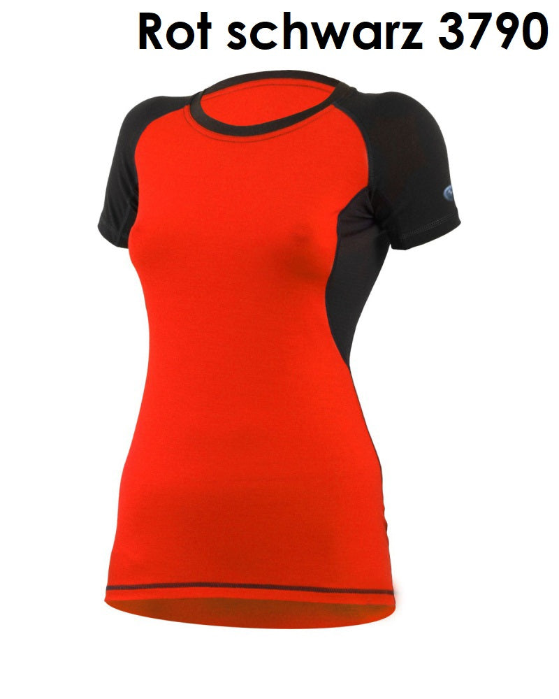 LASTING ZITA Damen 100 % Merinowolle T-Shirt  zweifarbig