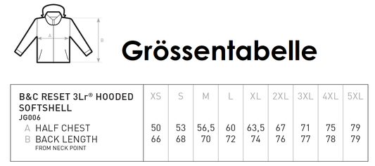 B&C Outerwear Reset 3Lr 10.000 mm wasserdichte Hoody Softshelljacke  Damen Herren Unisex