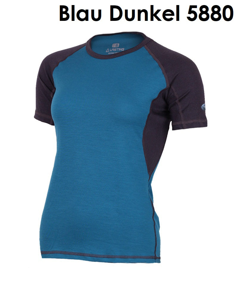LASTING ZITA Damen 100 % Merinowolle T-Shirt  zweifarbig