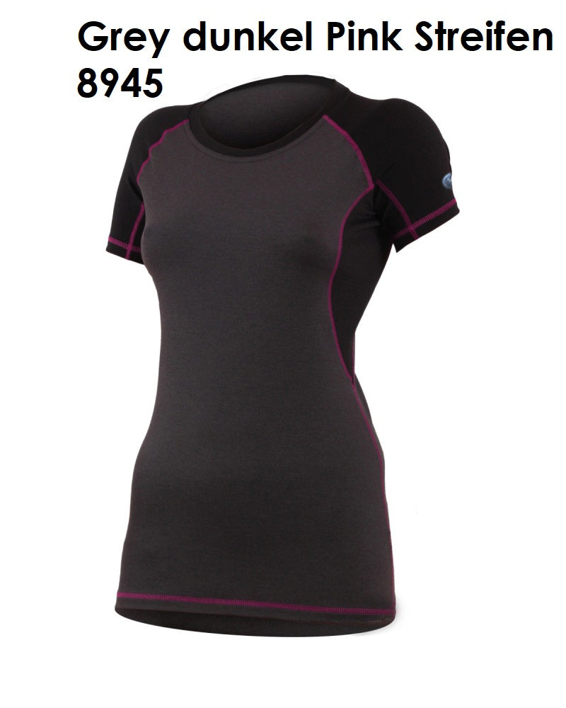 LASTING ZITA Damen 100 % Merinowolle T-Shirt  zweifarbig
