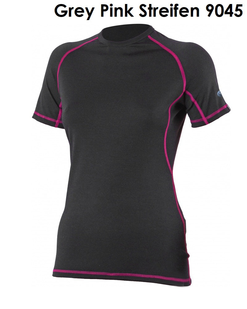 LASTING ZITA Damen 100 % Merinowolle T-Shirt  zweifarbig