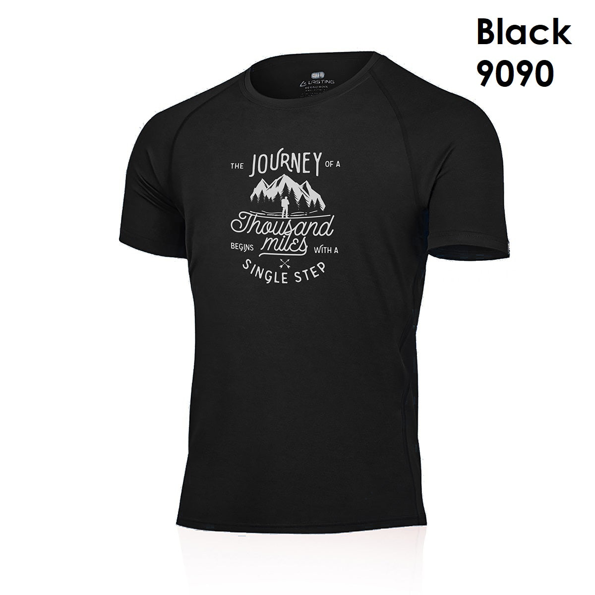 LASTING JOURNEY 100% Merinowol Heren T-shirt met Print