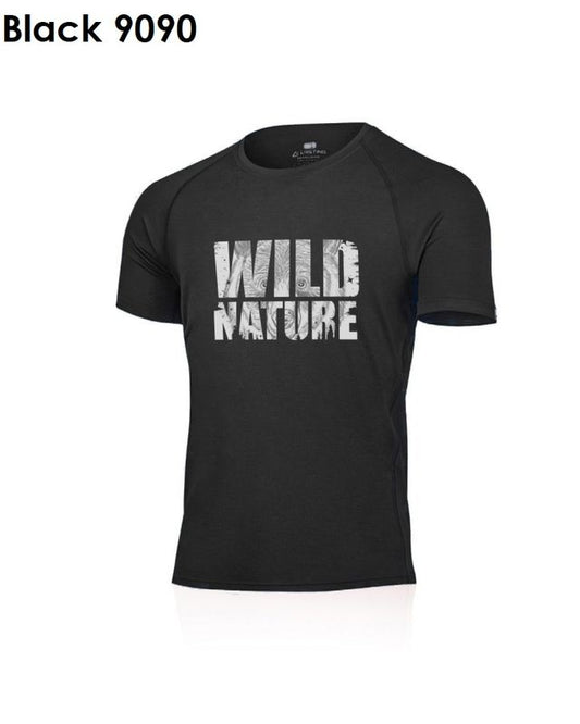 LASTING GRIZLY 100 %  Merinowolle T-Shirt mit Print Herren