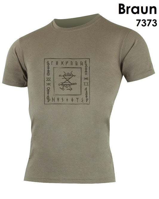 LASTING ADRIAN 100 %  Merinowolle T-Shirt mit Print Herren