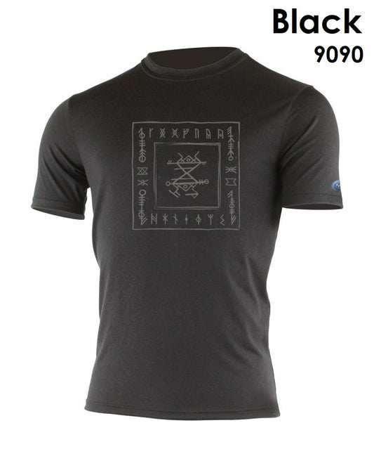 LASTING ADRIAN 100 %  Merinowolle T-Shirt mit Print Herren