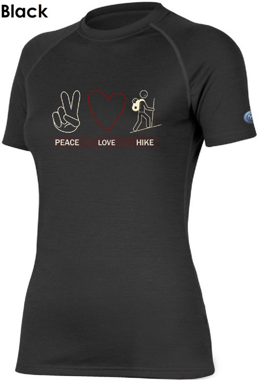 LASTING ALPA 100 % Merinowolle T-Shirt Damen mit Print