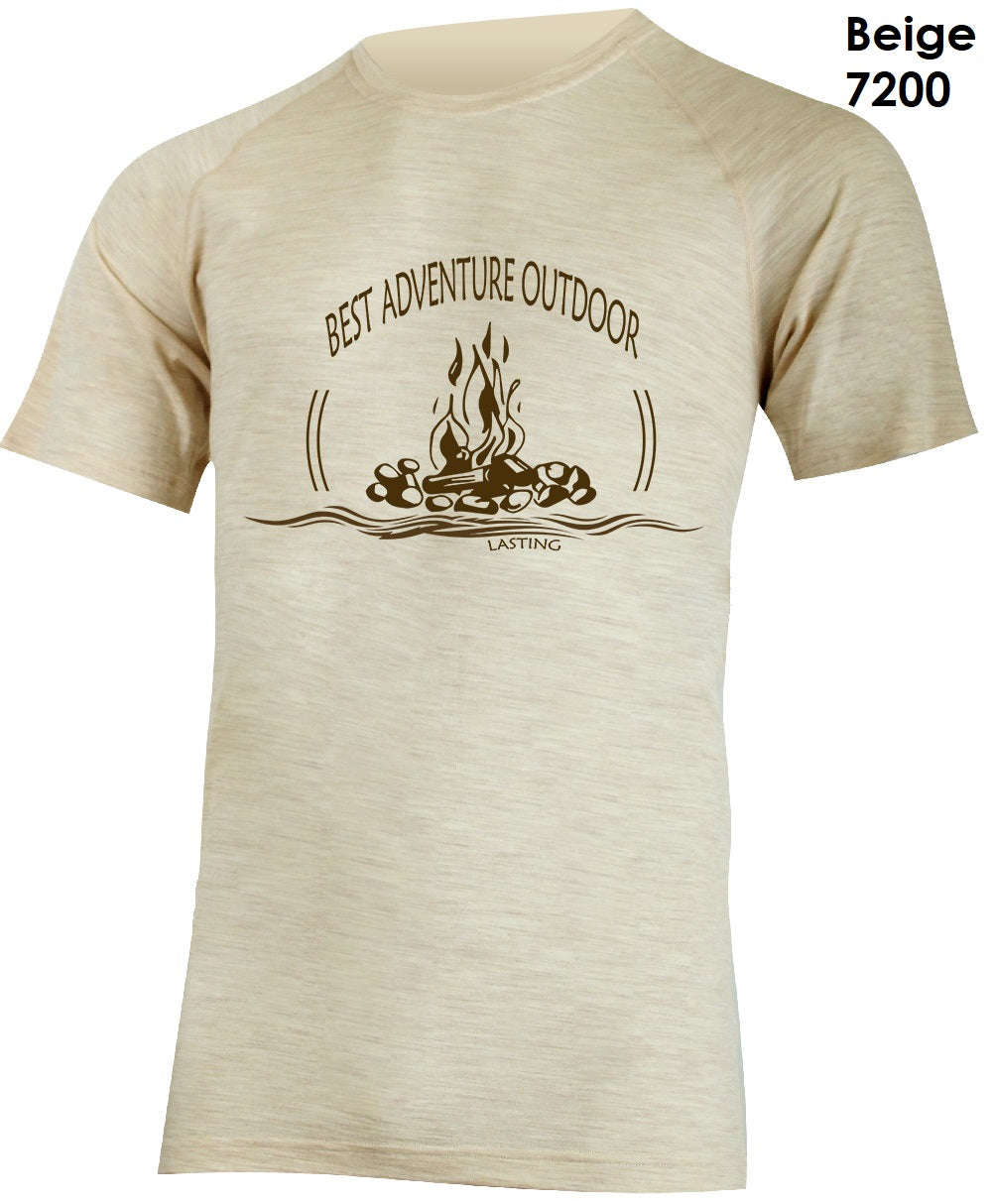 Lasting BAZIL Men T-Shirt mit Print BAMBUS - MERINO-WOLLE Herren