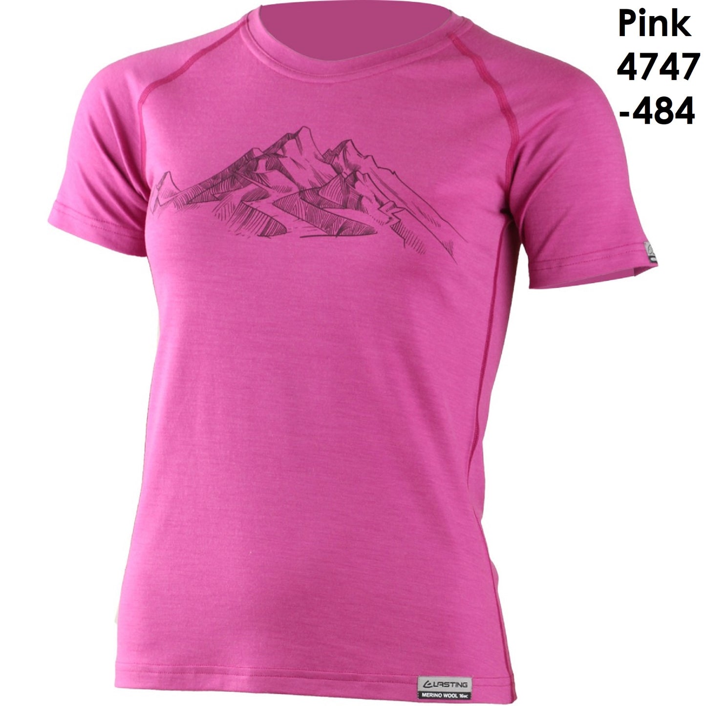 LASTING HILA 100% Merino Wool Women's T-Shirt with Print