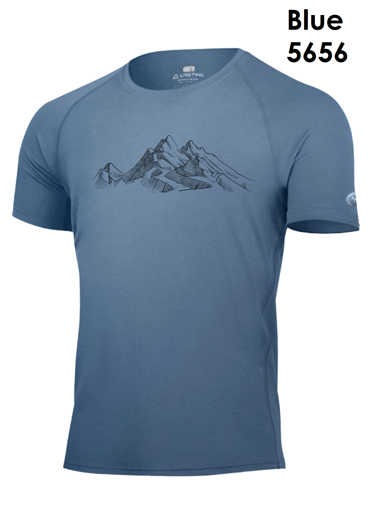 LASTING HILL 100% Merino Wool Men's T-Shirt with Print
