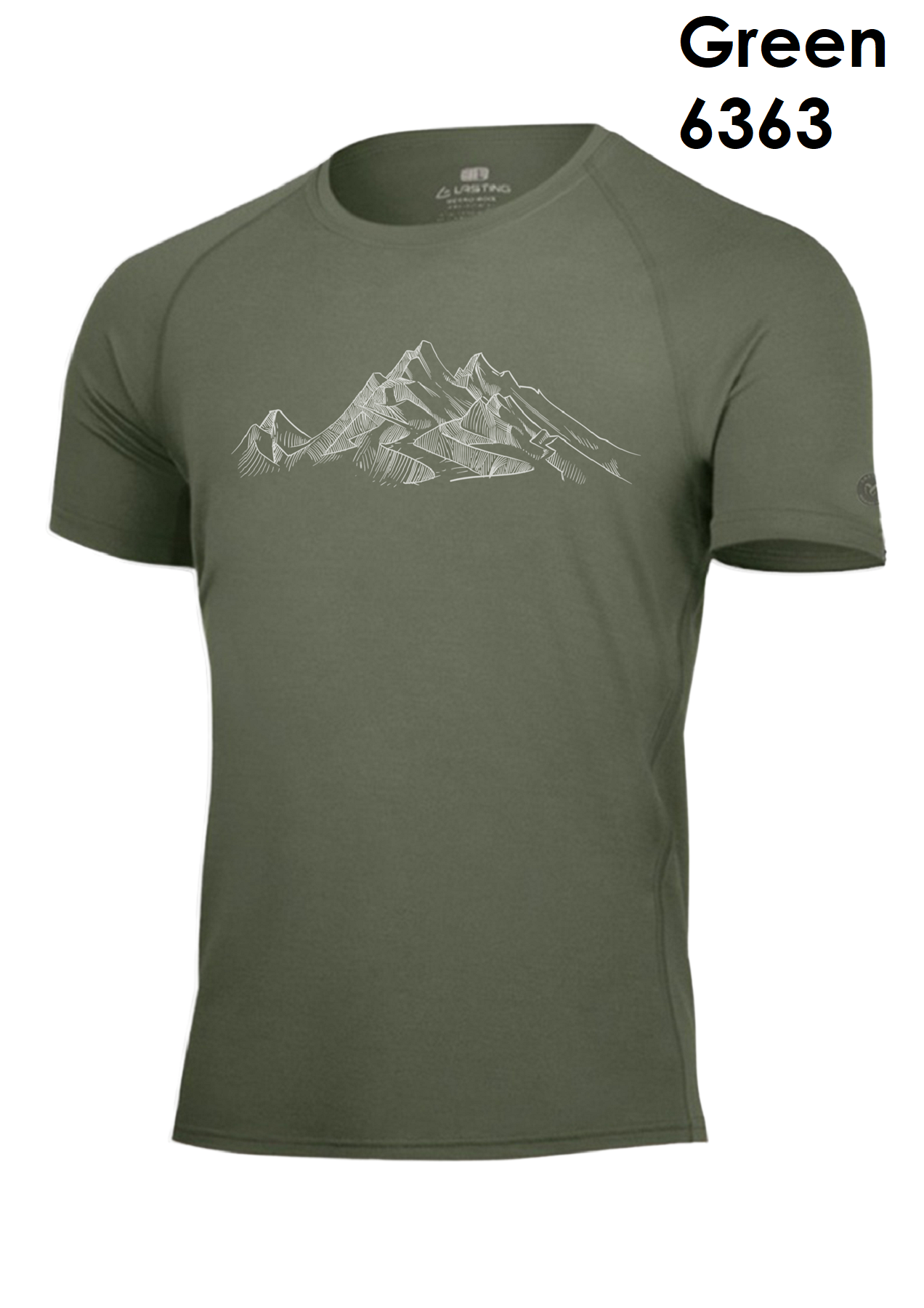 LASTING HILL 100% Merino Wool Men's T-Shirt with Print