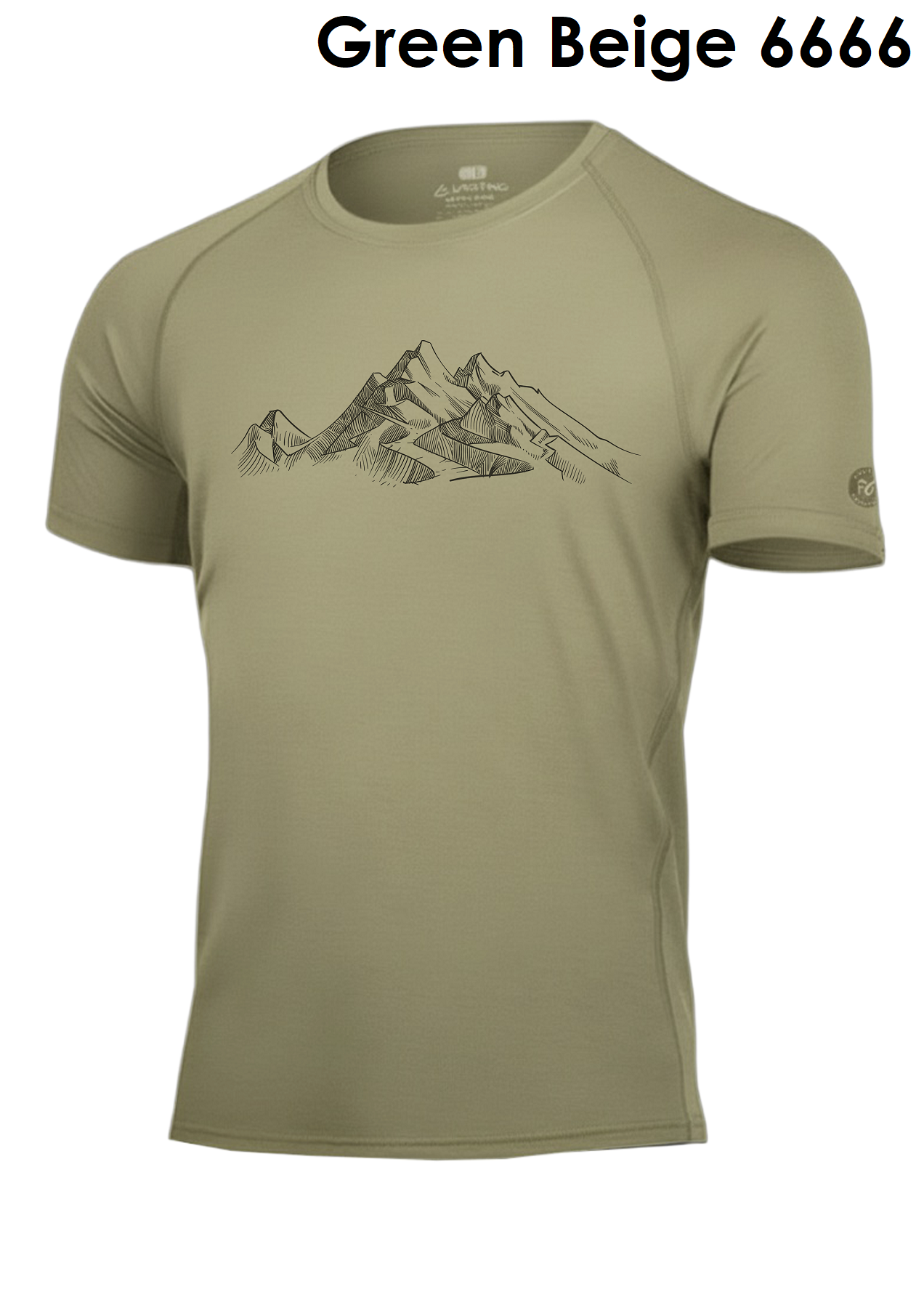 LASTING HILL 100% Merino Wool Men's T-Shirt with Print