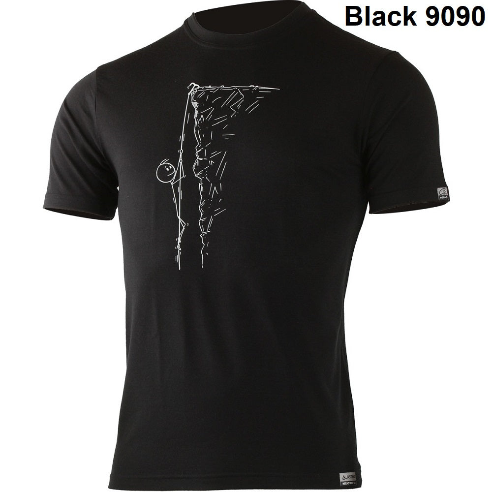 LASTING HORAL 100 %  Merinowolle T-Shirt mit Print Herren