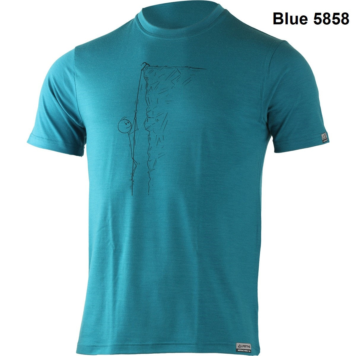 LASTING HORAL 100 %  Merinowolle T-Shirt mit Print Herren