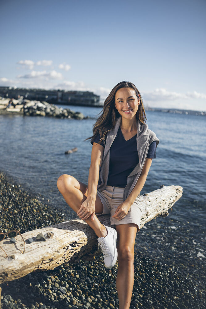 Cutter & Buck Manzanita Damen T-Shirt V-Neck 100 % Bio-Baumwolle