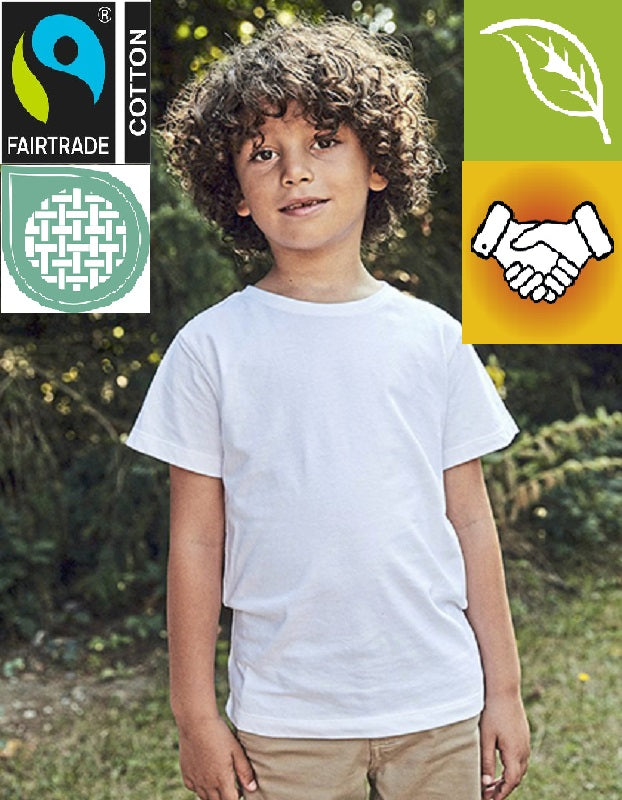 NEUTRAL Fairtrade Kids Short Sleeve T-Shirt Children's 100% Organic Cotton