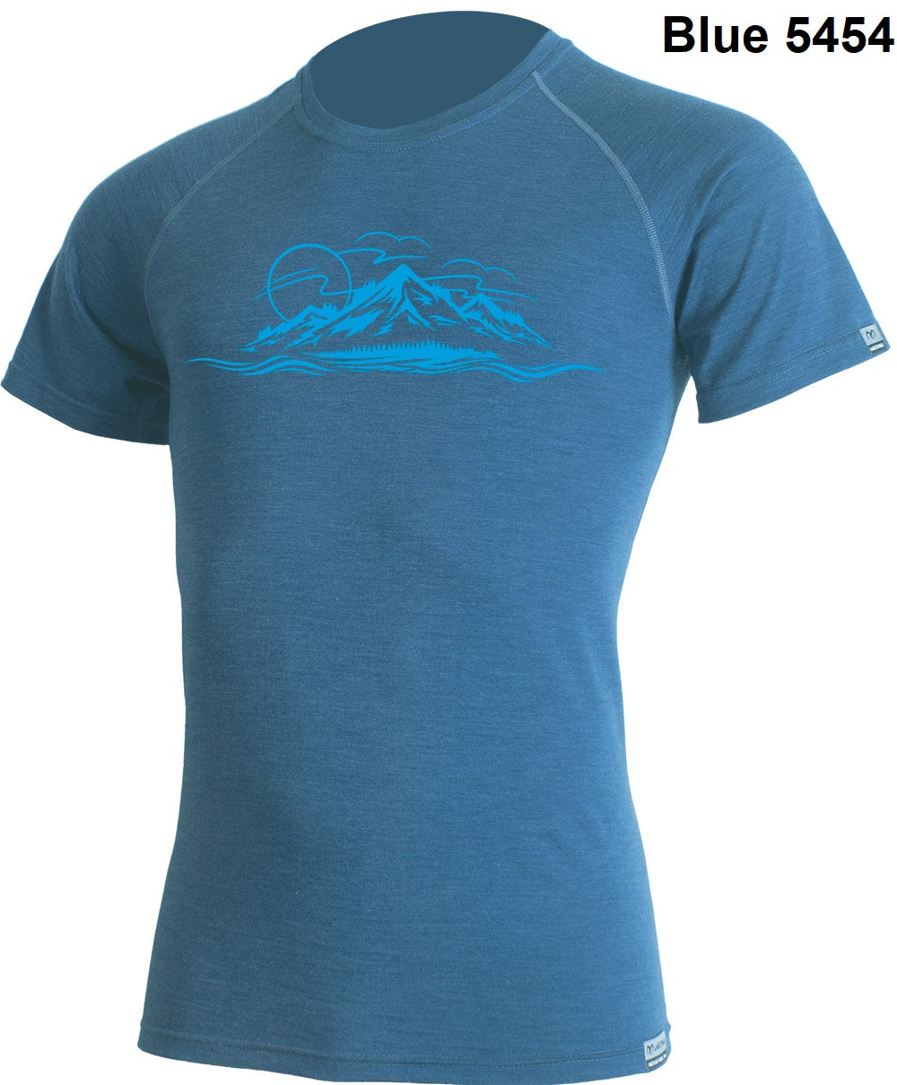 LASTING LIVIO 100 %  Merinowolle T-Shirt mit Print Herren