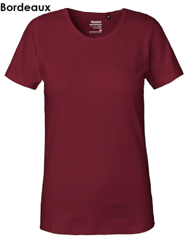 NEUTRAL Fairtrade Ladies Interlock T-Shirt Women's 100% Organic Cotton