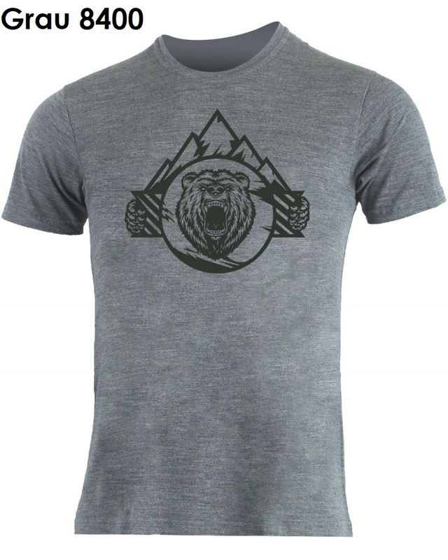 Lasting BOJAN Men T-Shirt mit Print BAMBUS - MERINO-WOLLE Herren