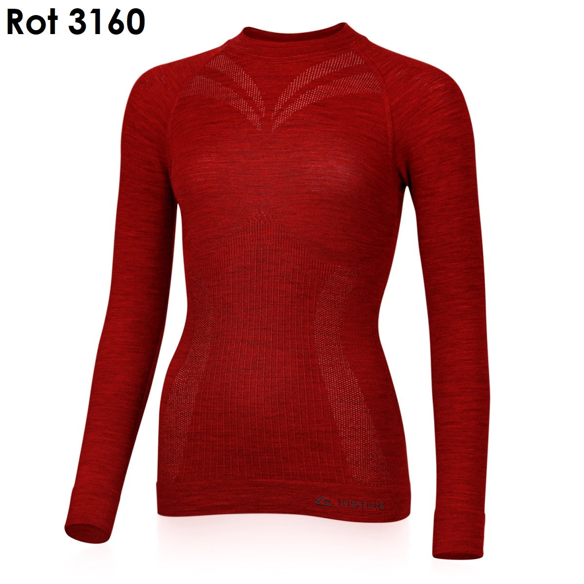 LASTING MATALA nahtloses Damen-Langarmshirt aus Merinowolle mit 7 % Nylon