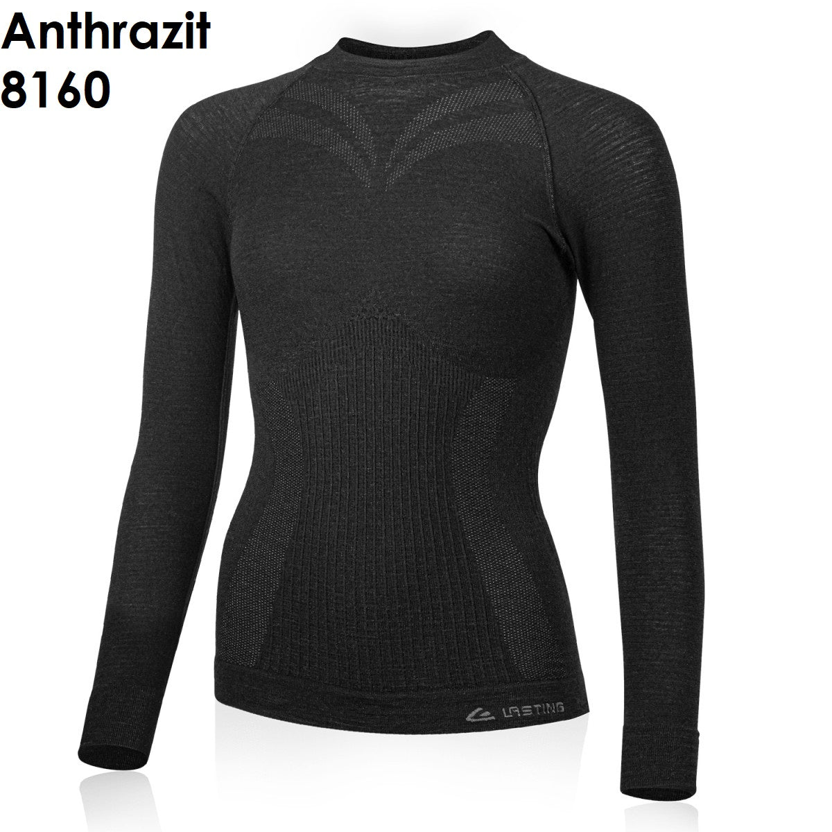 LASTING MATALA nahtloses Damen-Langarmshirt aus Merinowolle mit 7 % Nylon