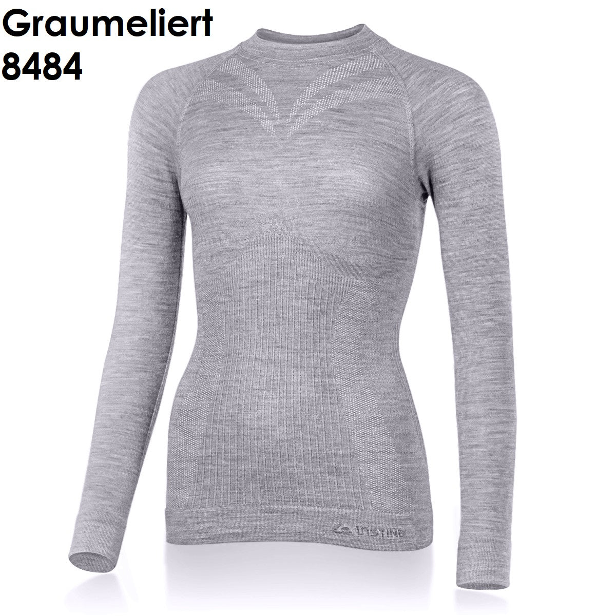 LASTING MATALA nahtloses Damen-Langarmshirt aus Merinowolle mit 7 % Nylon