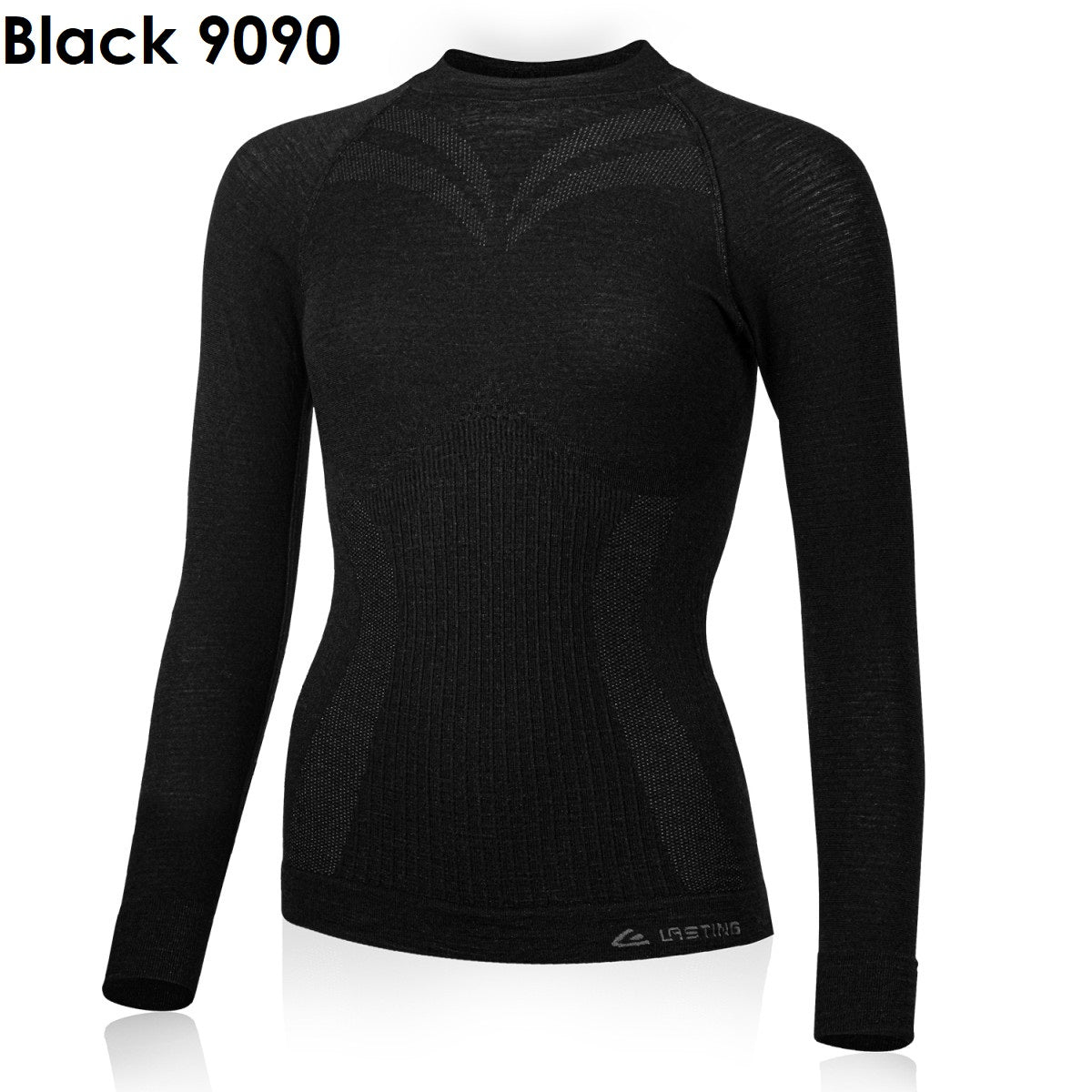 LASTING MATALA nahtloses Damen-Langarmshirt aus Merinowolle mit 7 % Nylon