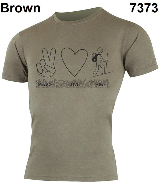 LASTING PEACE 100 %  Merinowolle T-Shirt mit Print Herren