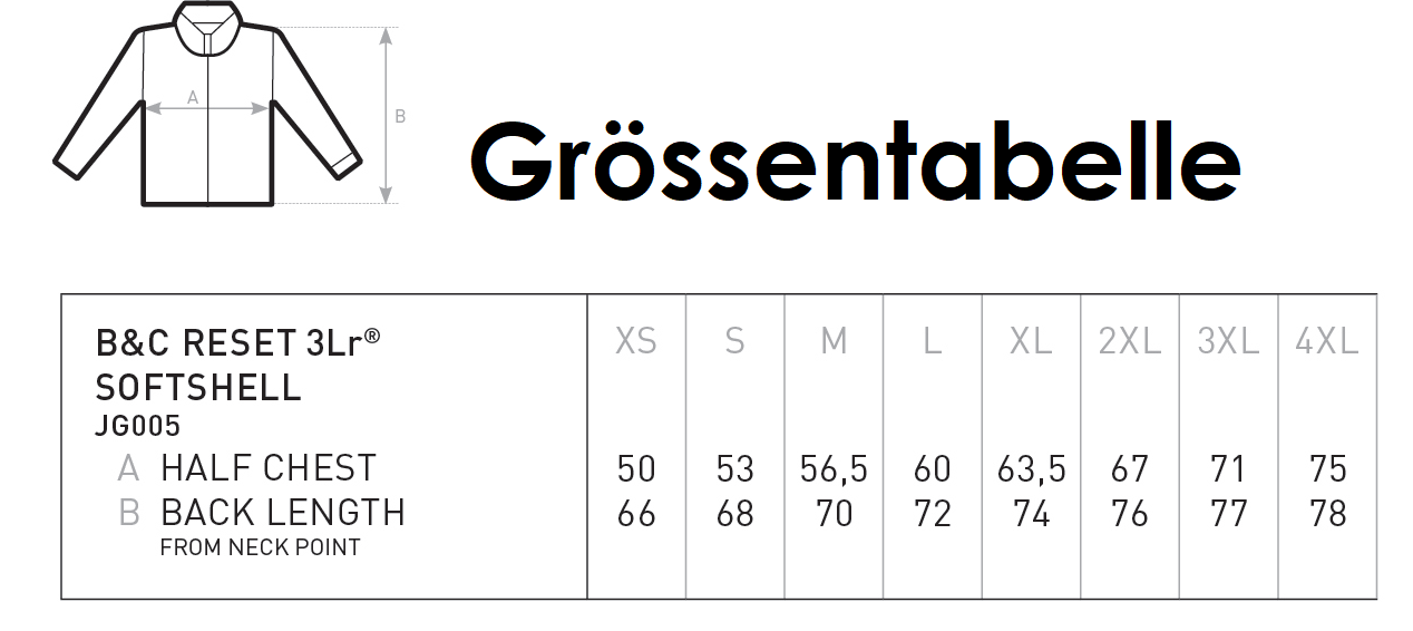 B&C Outerwear Reset 3Lr 10.000 mm wasserdichte Softshelljacke  Damen Herren Unisex