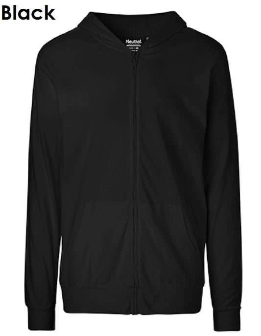 Neutrale Fairtrade hoodie met volledige ritssluiting, 100% biologisch katoen, heren, unisex