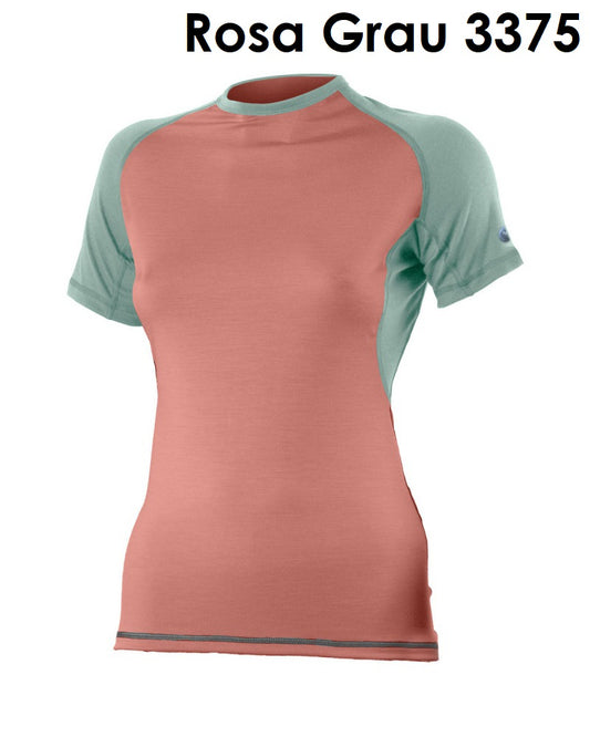 LASTING ZITA Damen 100 % Merinowolle T-Shirt  zweifarbig