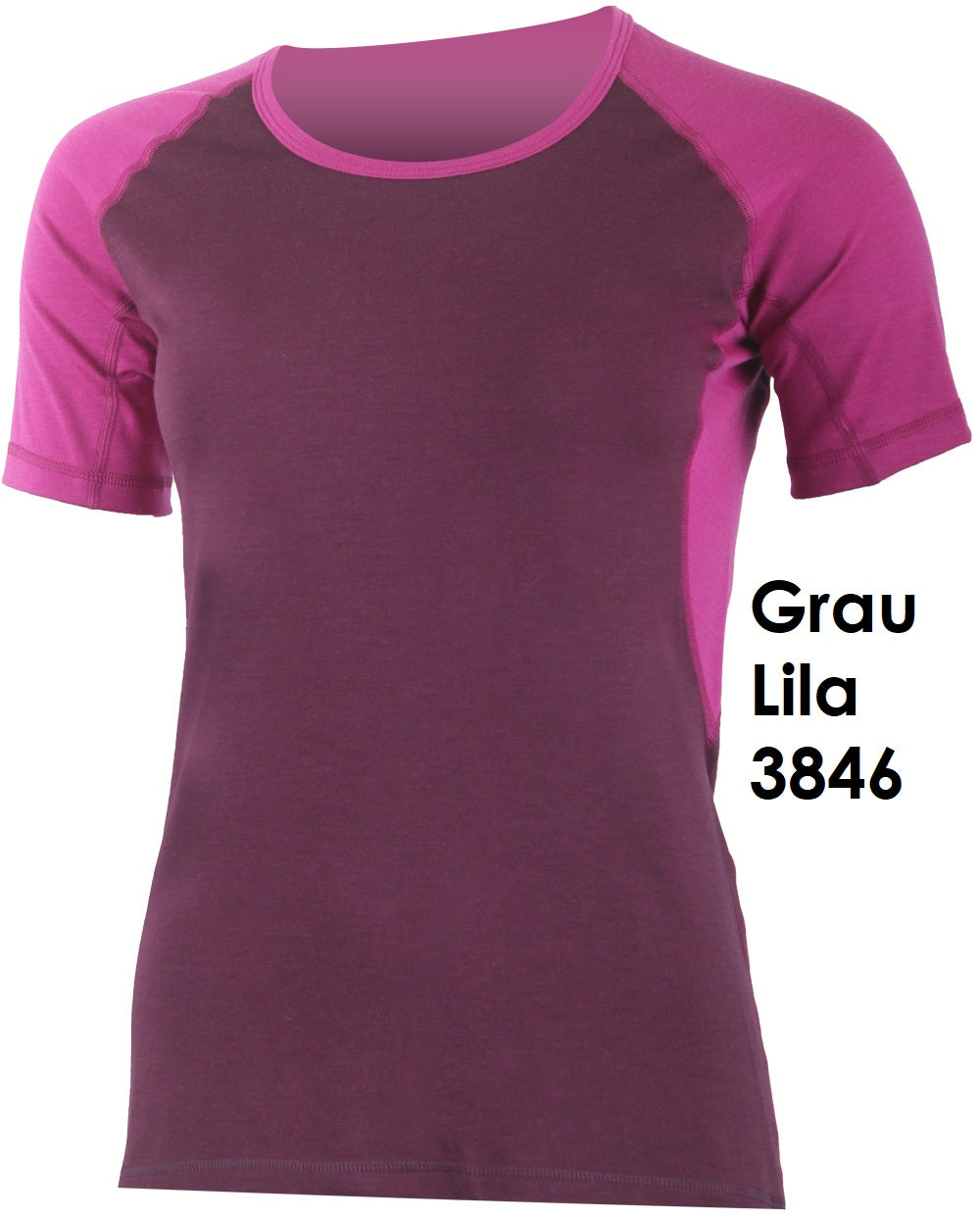 LASTING ZITA Damen 100 % Merinowolle T-Shirt  zweifarbig