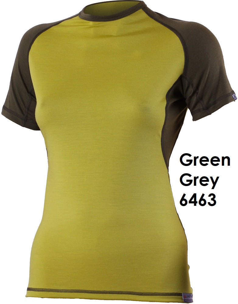 LASTING ZITA Damen 100 % Merinowolle T-Shirt  zweifarbig