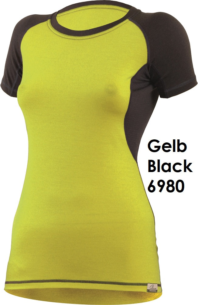 LASTING ZITA Damen 100 % Merinowolle T-Shirt  zweifarbig