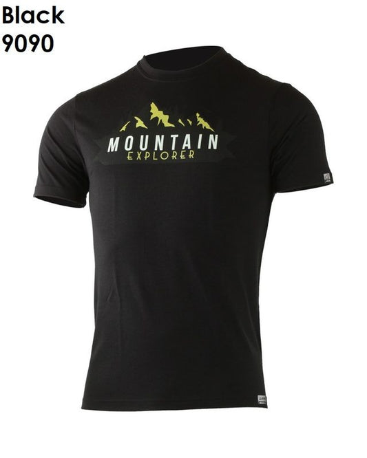 LASTING EXPLORER 100 %  Merinowolle T-Shirt mit Print Herren